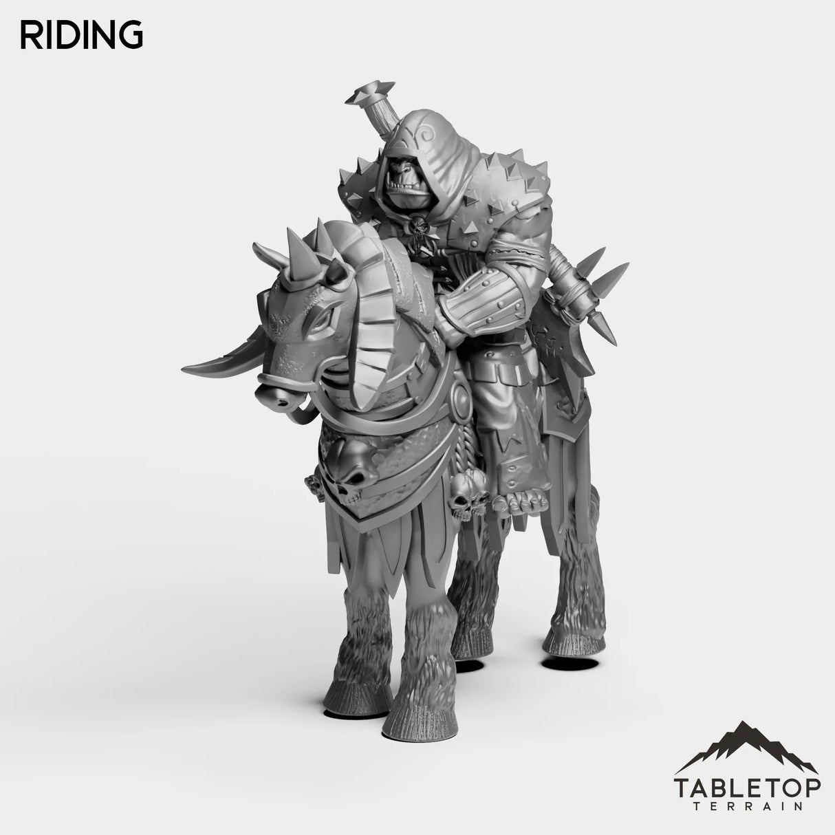 Tabletop Terrain Miniature Riding DK Orc