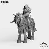 Tabletop Terrain Miniature Riding DK Orc Female