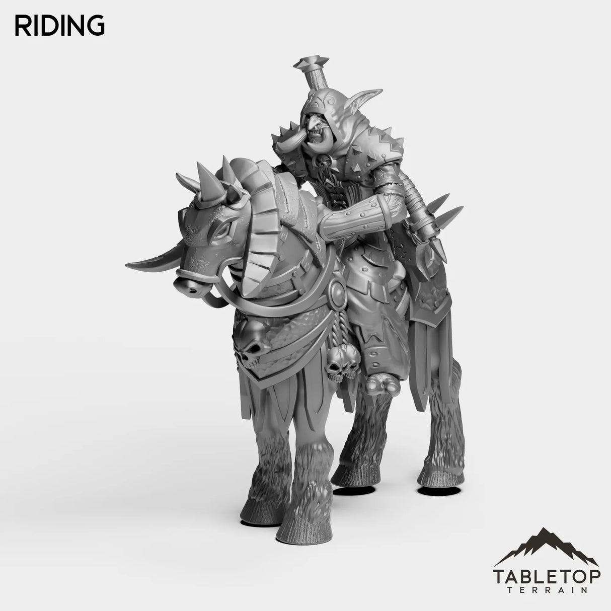Tabletop Terrain Miniature Riding DK Troll