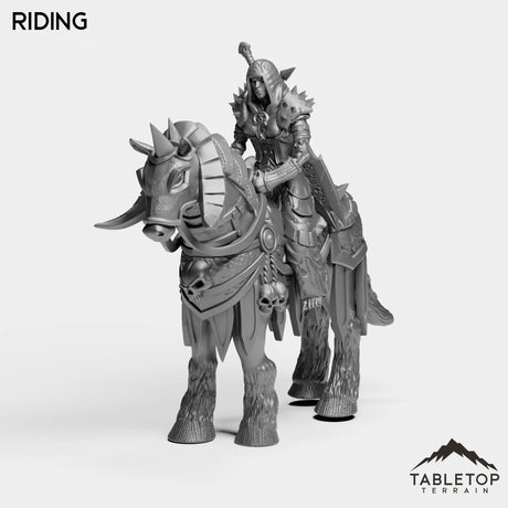 Tabletop Terrain Miniature Riding DK Undead Female