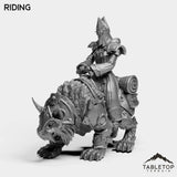 Tabletop Terrain Miniature Riding Highland Caster Female