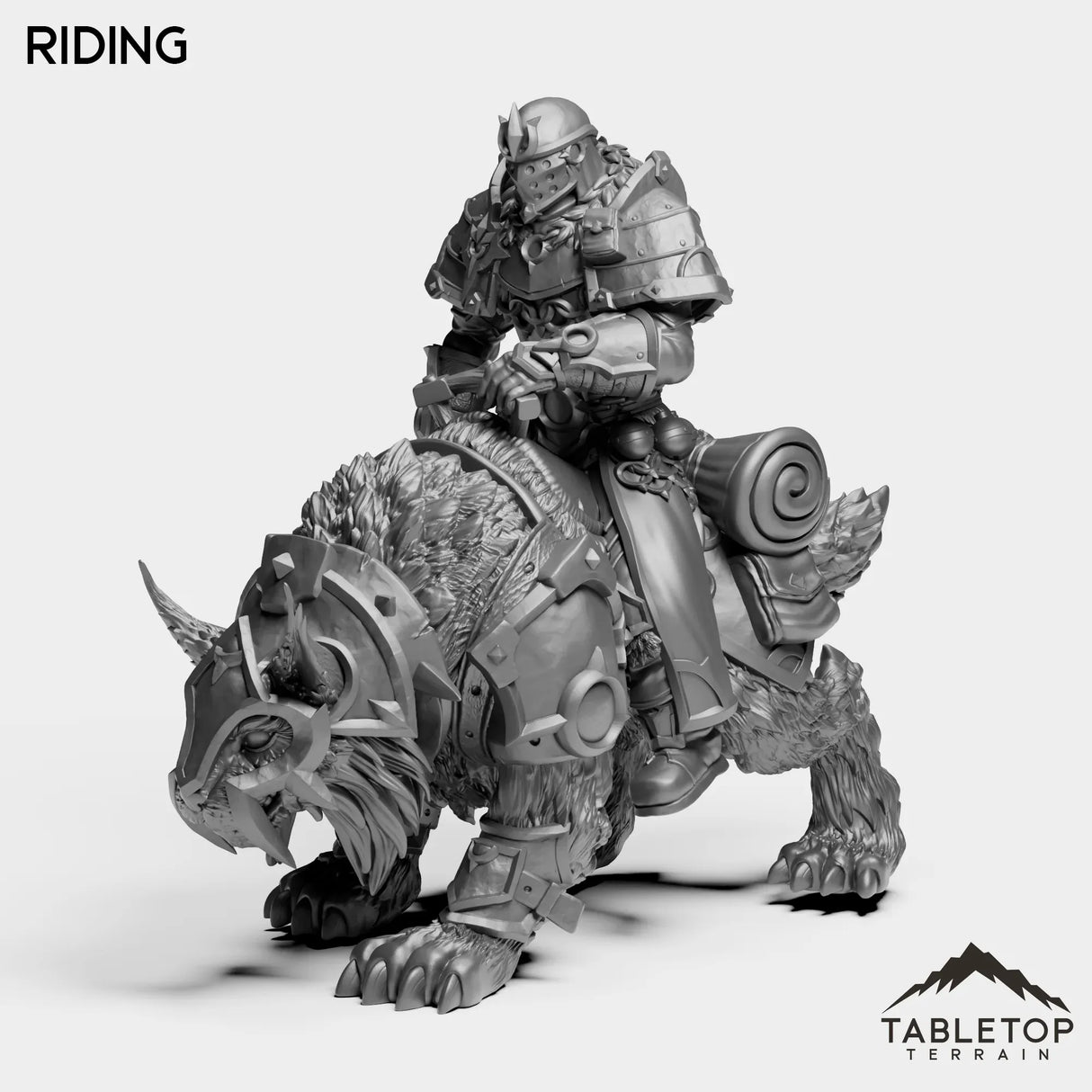 Tabletop Terrain Miniature Riding Highland Hunter