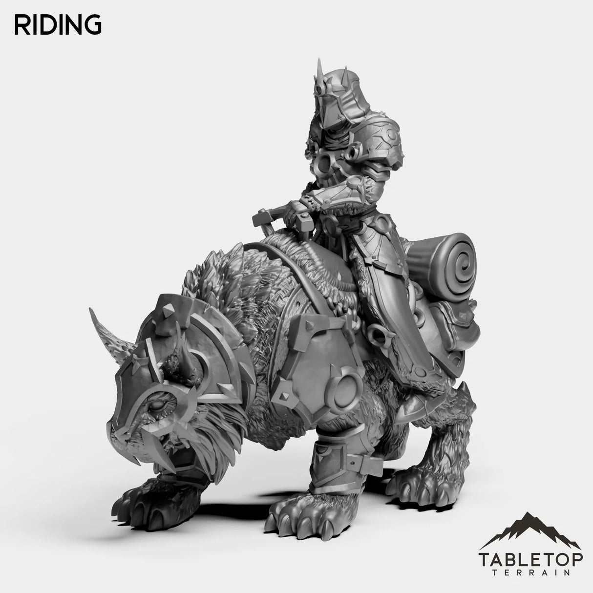 Tabletop Terrain Miniature Riding Highland Warrior Female