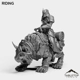 Tabletop Terrain Miniature Riding Highland Warrior Female
