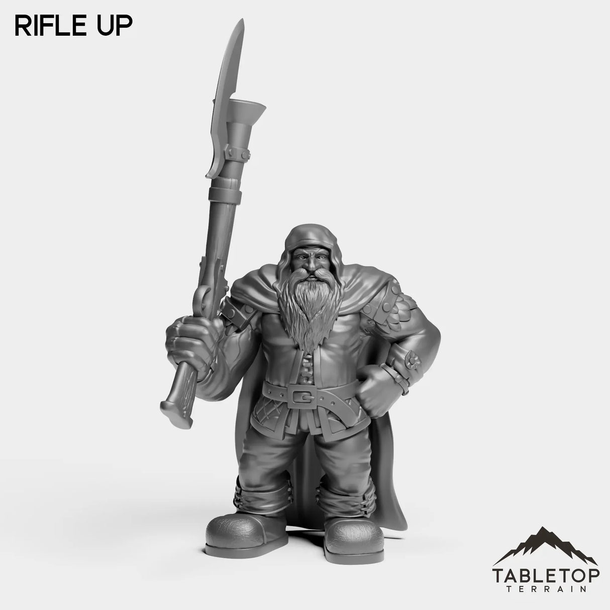 Tabletop Terrain Miniature Rifle Up Dwarf Rifleman