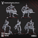 Tabletop Terrain Miniature Robot Legion Guardians x5