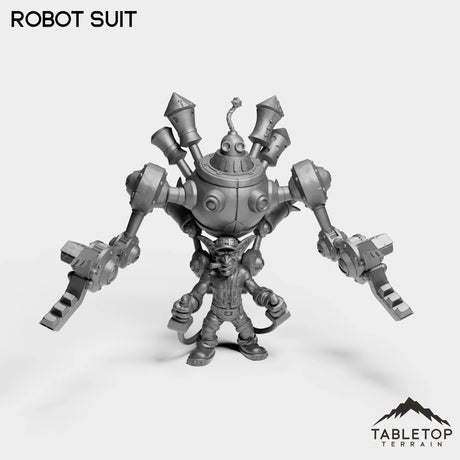 Tabletop Terrain Miniature Robot Suit Goblin Leader
