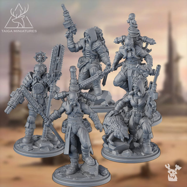 Tabletop Terrain Miniature Rock Head Wasteland Gang
