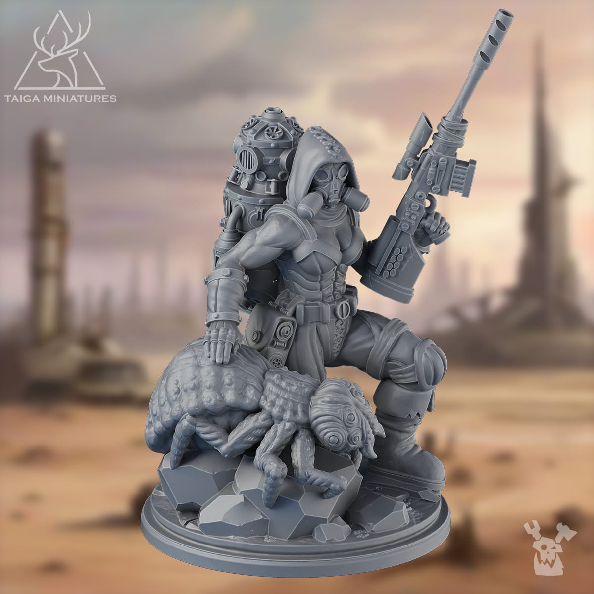 Tabletop Terrain Miniature Rock Head Wasteland Gang