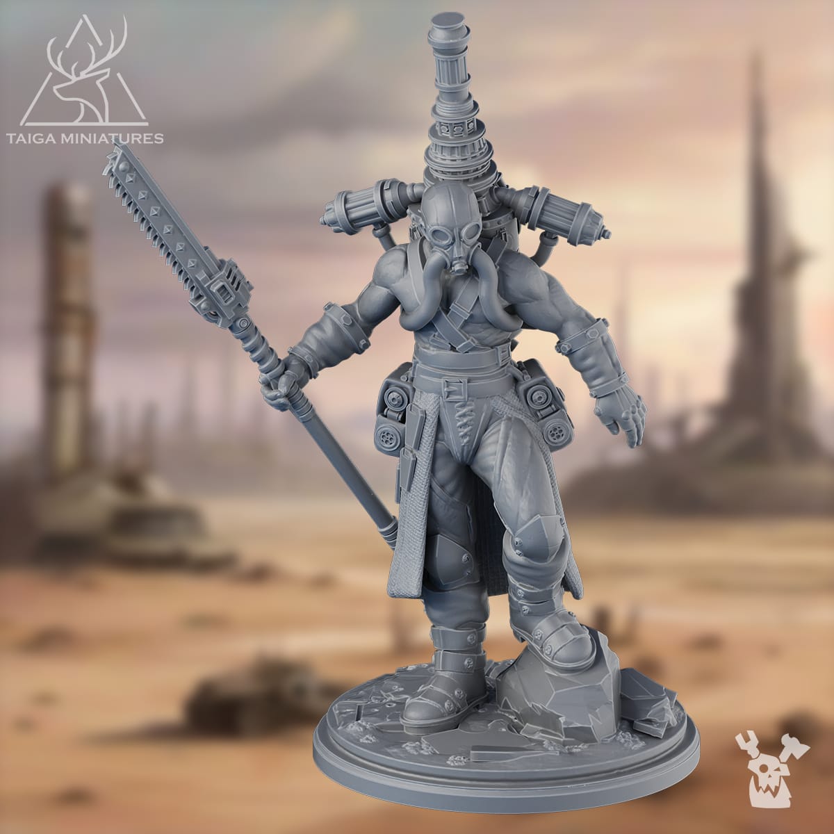Tabletop Terrain Miniature Rock Head Wasteland Gang