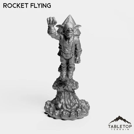 Tabletop Terrain Miniature Rocket Flying Goblin Sapper