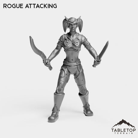 Tabletop Terrain Miniature Rogue Attacking Blood Elf Starters Female