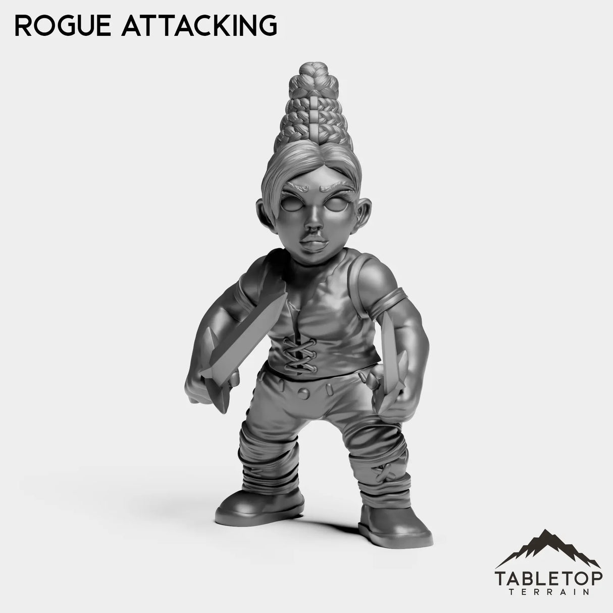 Tabletop Terrain Miniature Rogue Attacking Gnome Starters Female