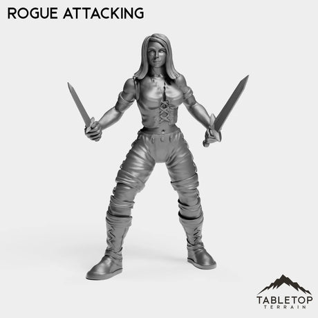 Tabletop Terrain Miniature Rogue Attacking Human Starters Female