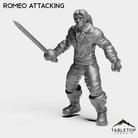 Tabletop Terrain Miniature Romeo Attacking Romeo and Juliette
