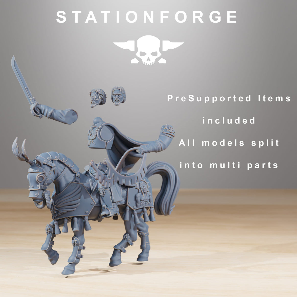 Tabletop Terrain Miniature RoyalGuard Cavalry Commanders
