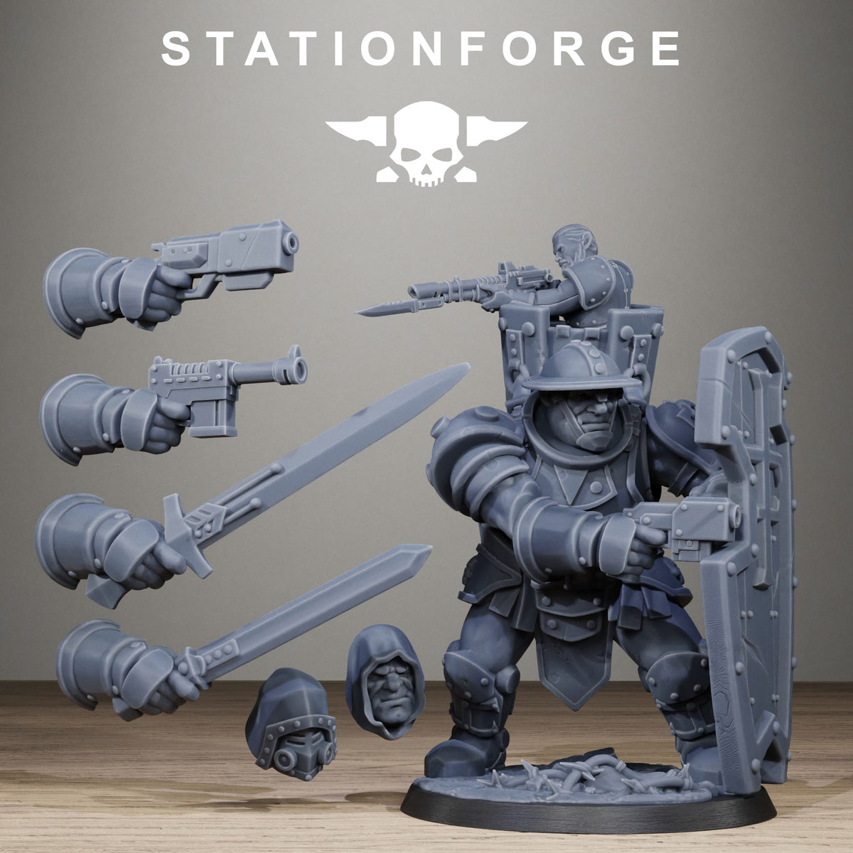 Tabletop Terrain Miniature RoyalGuard Shield Bearer