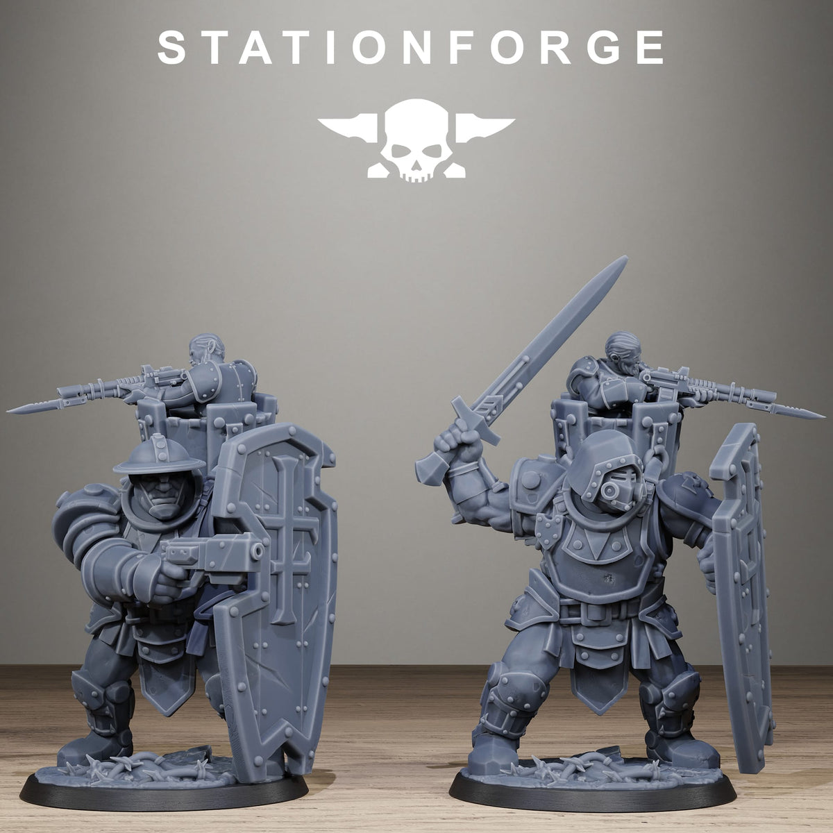 Tabletop Terrain Miniature RoyalGuard Shield Bearer