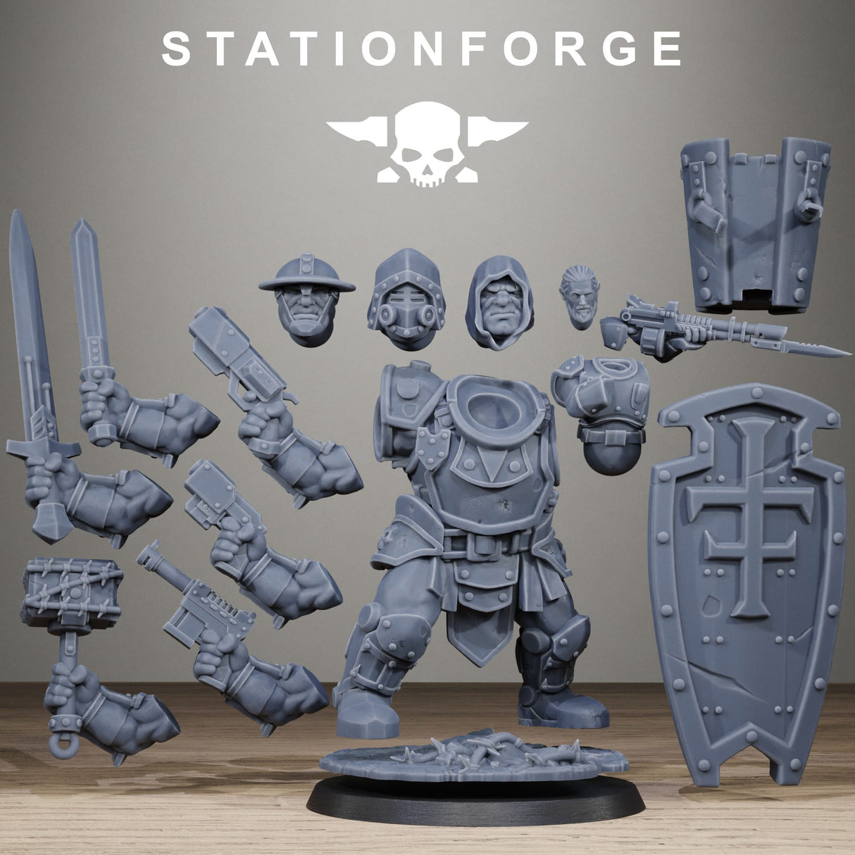 Tabletop Terrain Miniature RoyalGuard Shield Bearer