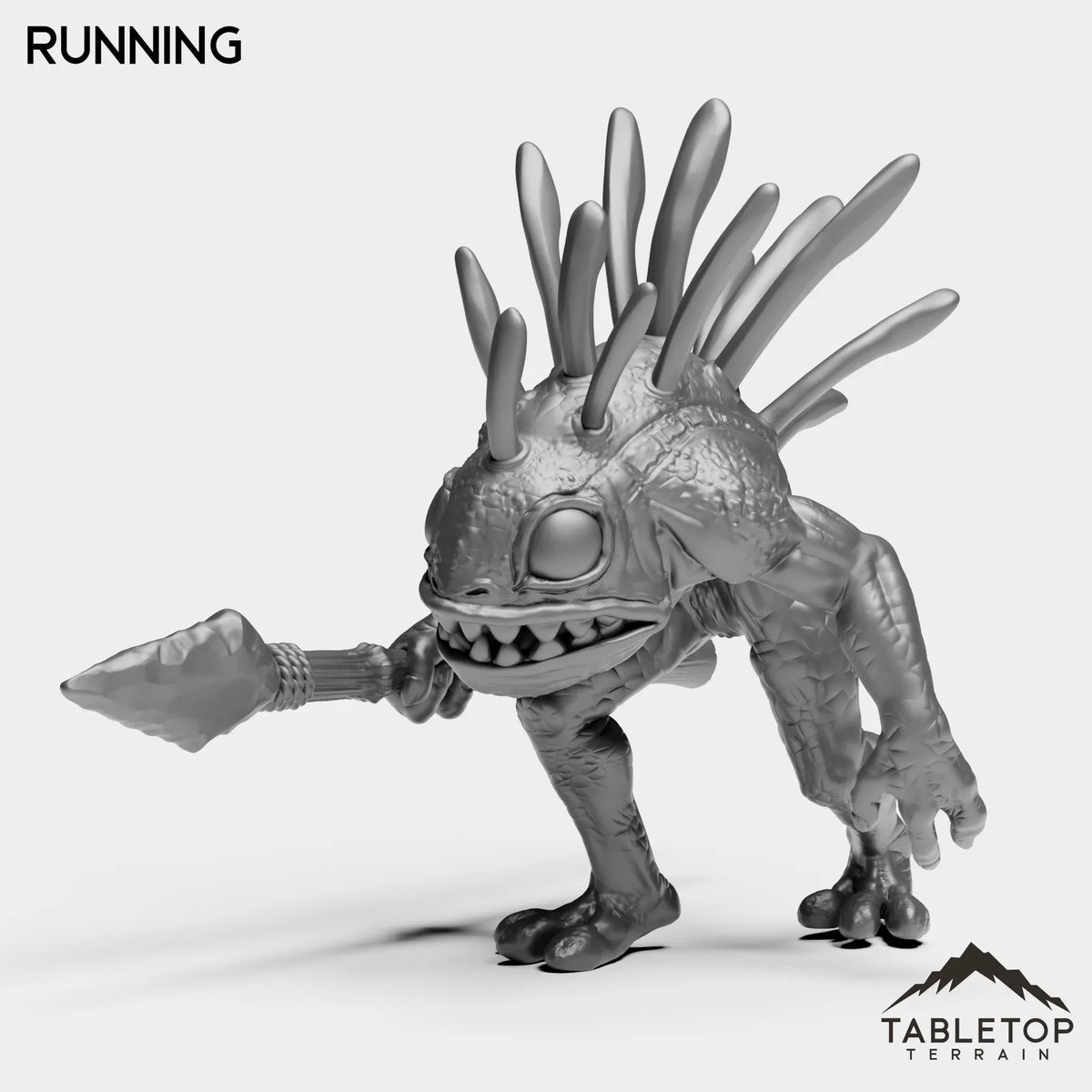 Tabletop Terrain Miniature Running Murlocs with Spears