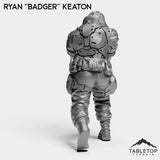 Tabletop Terrain Miniature Ryan ''Badger'' Keaton - Strike Team Omega & Almighty Friends
