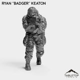 Tabletop Terrain Miniature Ryan ''Badger'' Keaton - Strike Team Omega & Almighty Friends