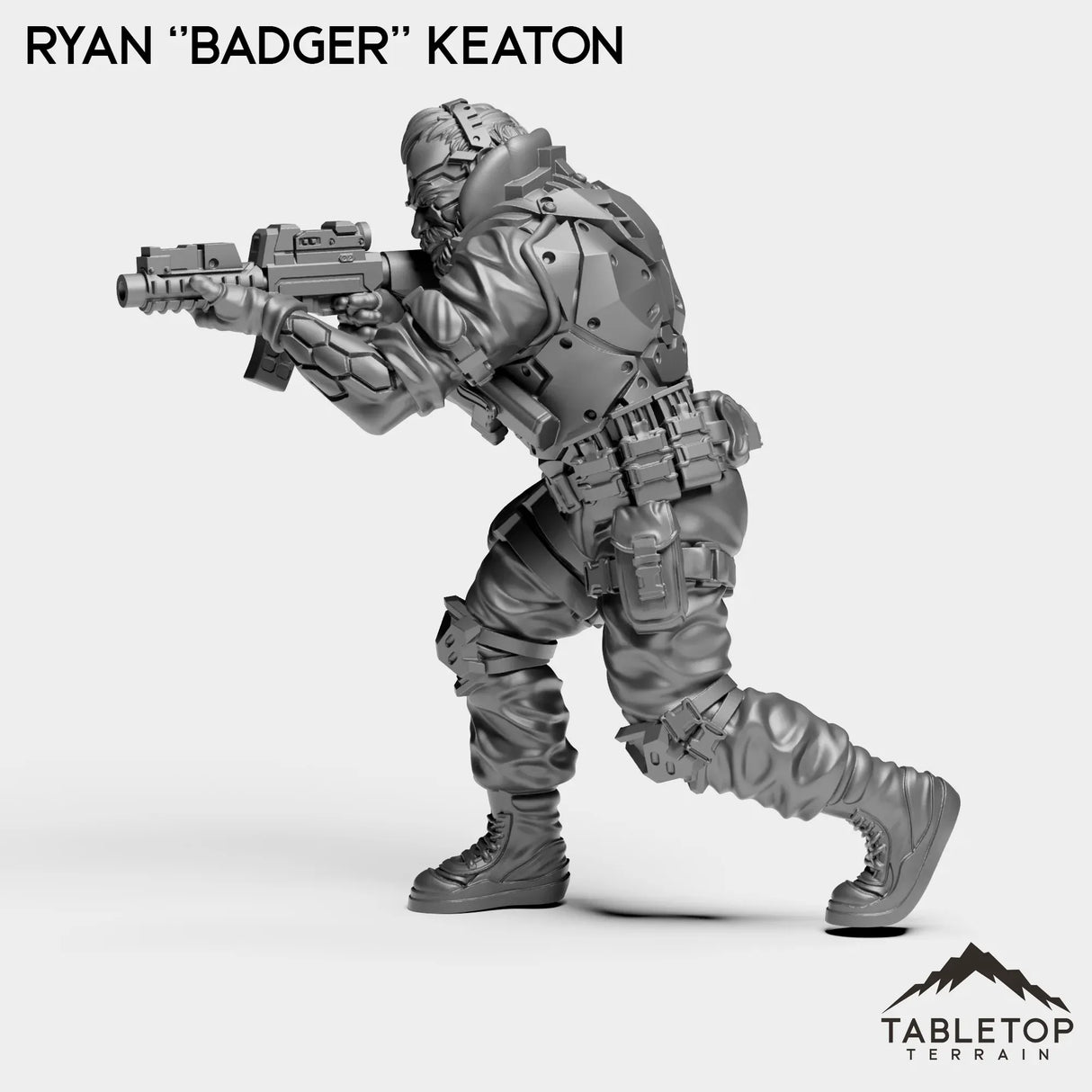 Tabletop Terrain Miniature Ryan ''Badger'' Keaton - Strike Team Omega & Almighty Friends