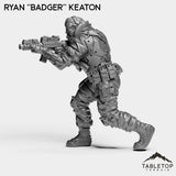 Tabletop Terrain Miniature Ryan ''Badger'' Keaton - Strike Team Omega & Almighty Friends