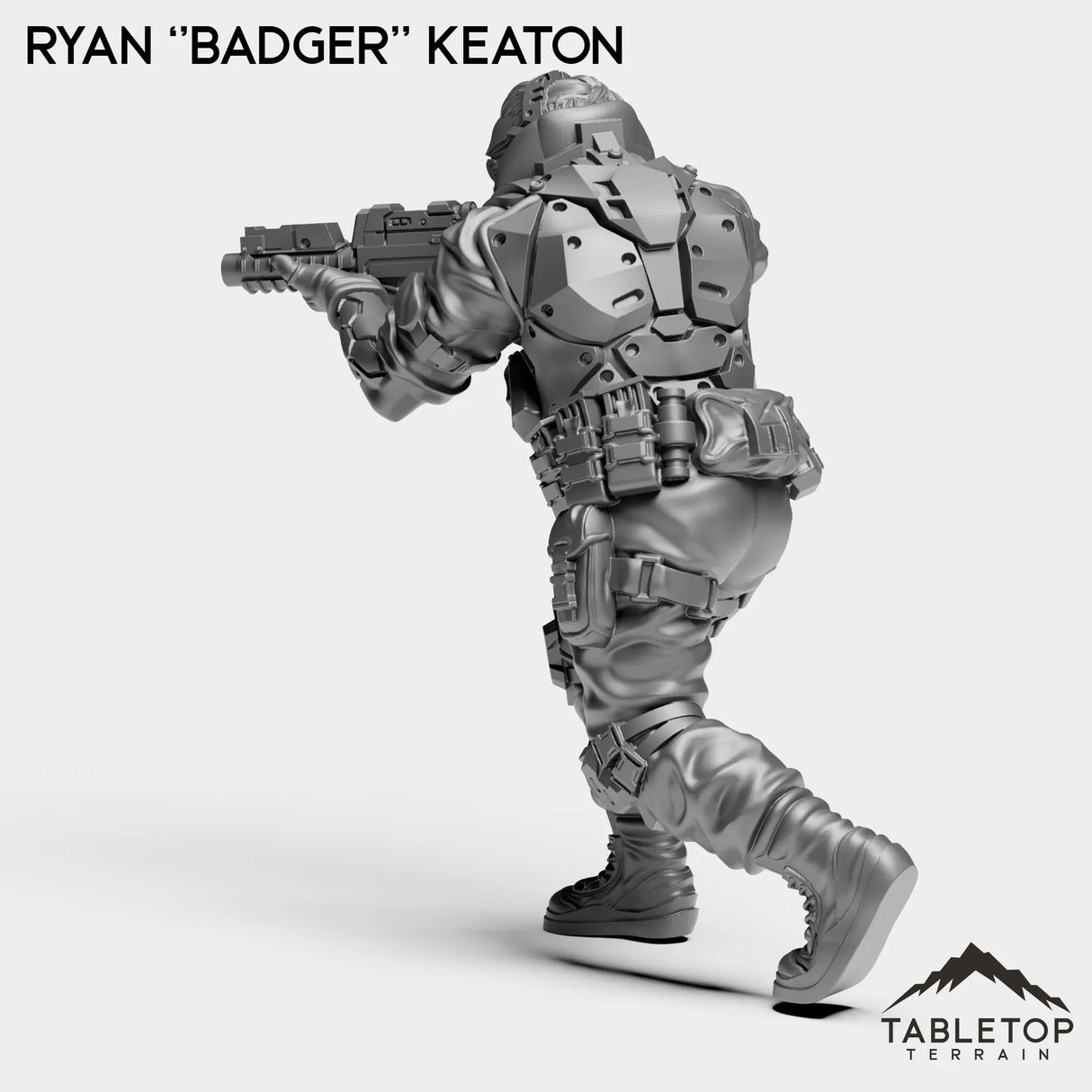 Tabletop Terrain Miniature Ryan ''Badger'' Keaton - Strike Team Omega & Almighty Friends