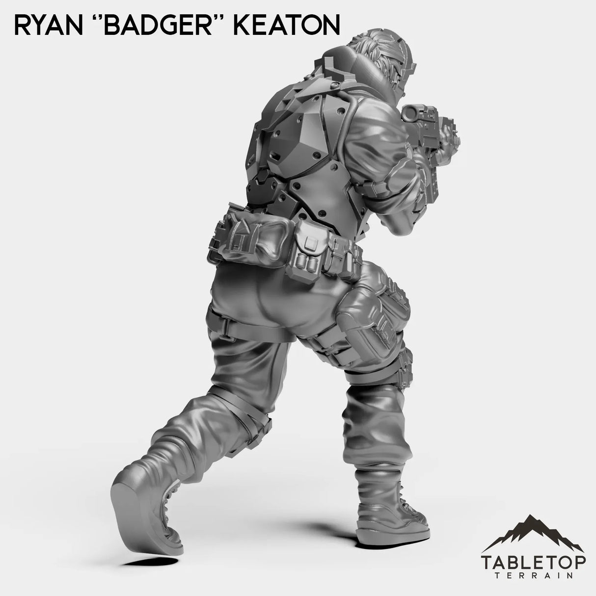 Tabletop Terrain Miniature Ryan ''Badger'' Keaton - Strike Team Omega & Almighty Friends