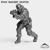 Tabletop Terrain Miniature Ryan ''Badger'' Keaton - Strike Team Omega & Almighty Friends