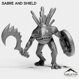 Tabletop Terrain Miniature Sabre and Shield Murlocs Attacking