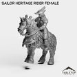 Tabletop Terrain Miniature Sailor Heritage Rider Female