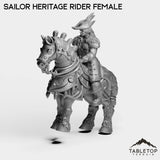 Tabletop Terrain Miniature Sailor Heritage Rider Female