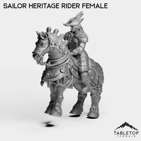 Tabletop Terrain Miniature Sailor Heritage Rider Female