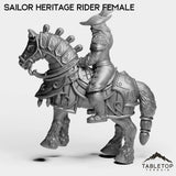 Tabletop Terrain Miniature Sailor Heritage Rider Female