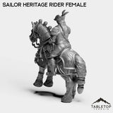 Tabletop Terrain Miniature Sailor Heritage Rider Female