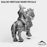Tabletop Terrain Miniature Sailor Heritage Rider Female