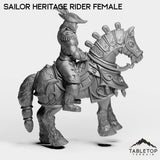 Tabletop Terrain Miniature Sailor Heritage Rider Female