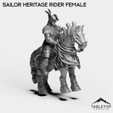Tabletop Terrain Miniature Sailor Heritage Rider Female