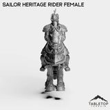 Tabletop Terrain Miniature Sailor Heritage Rider Female