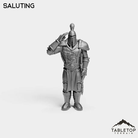 Tabletop Terrain Miniature Saluting Human Guard