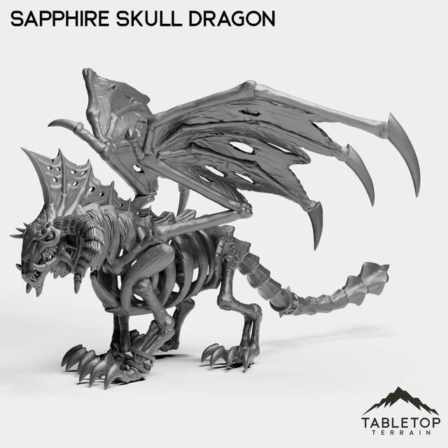 Tabletop Terrain Miniature Sapphire Skull Dragon
