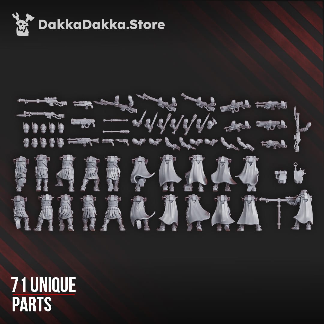 Tabletop Terrain Miniature Satellitum Mechguards Range Squad (build kit)