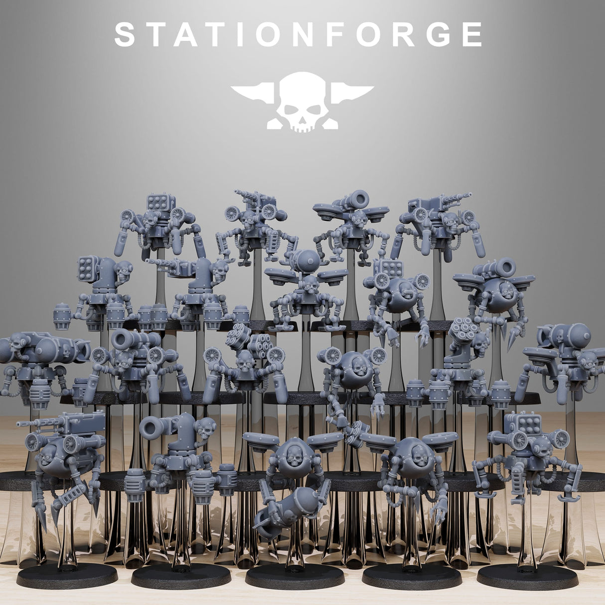 Tabletop Terrain Miniature Scavenger Drones