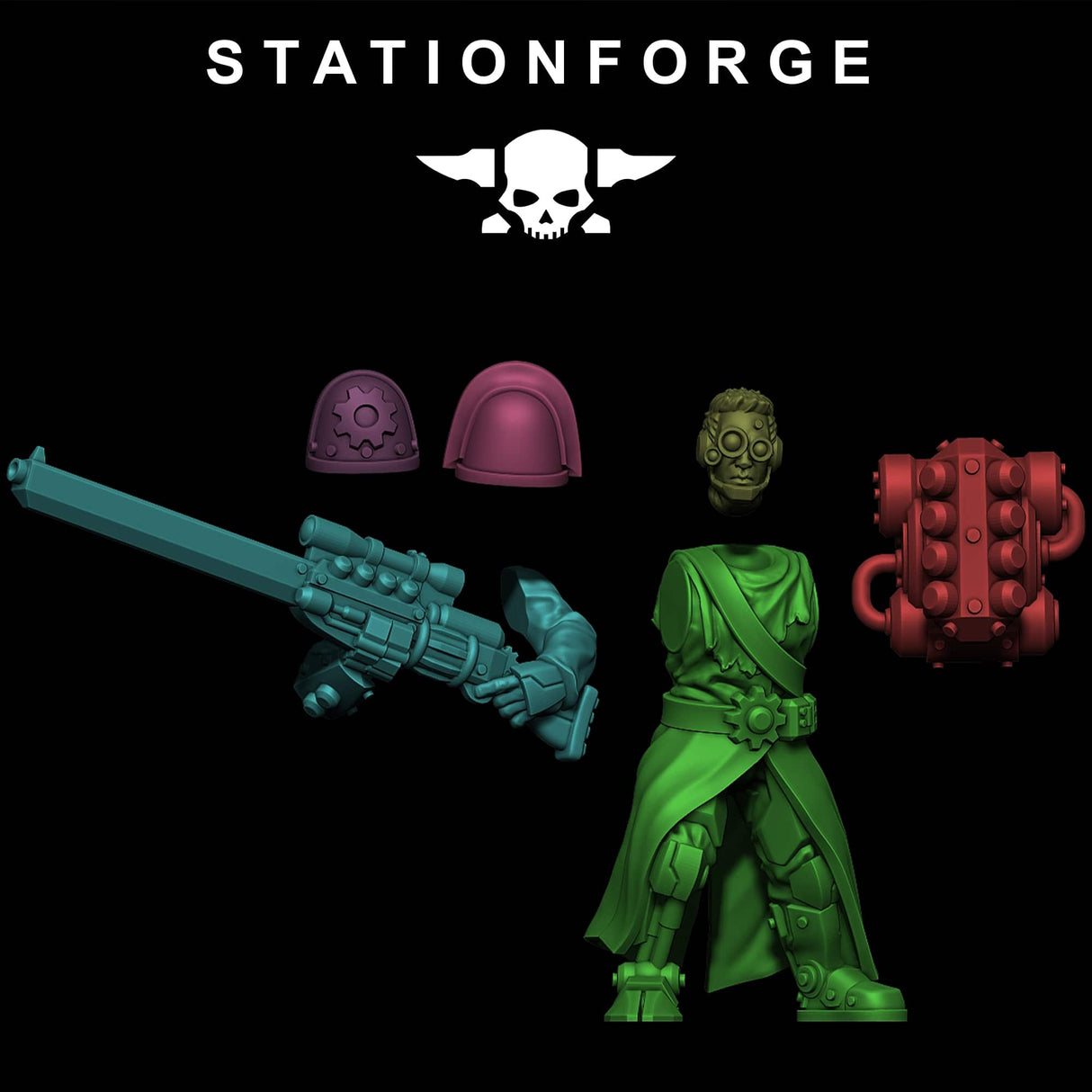 Tabletop Terrain Miniature Scavenger Infantry Builder Kit
