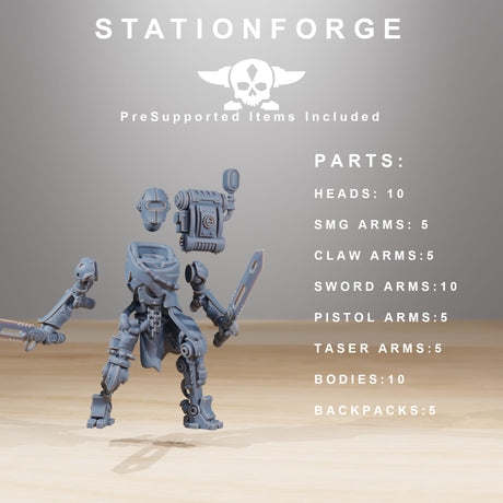 Tabletop Terrain Miniature Scavenger Junkbots Builder Kit