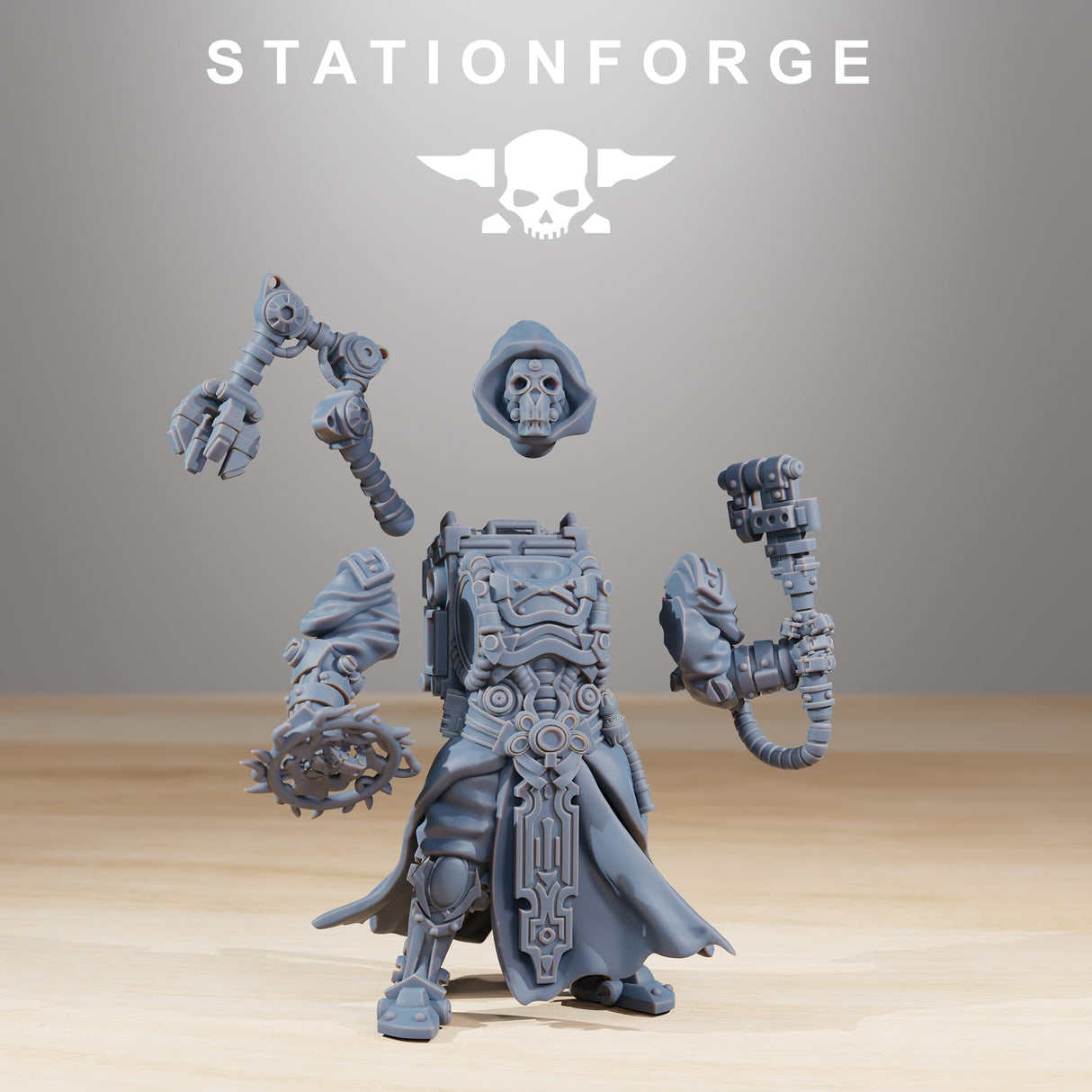 Tabletop Terrain Miniature Scavenger Techno Priest