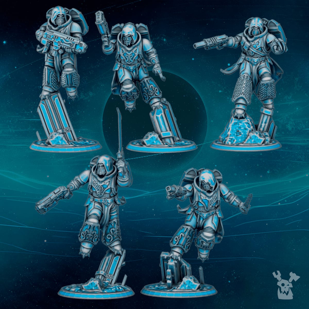 Tabletop Terrain Miniature Scylla Assault Brothers Squad (new design) (build kit)