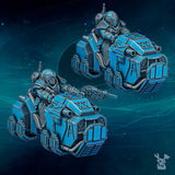 Tabletop Terrain Miniature Scylla Bikers (build kit)